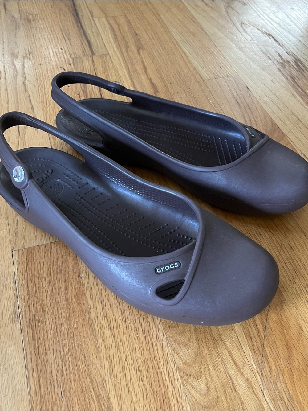 CROCS Women's Brown Slingback Flats